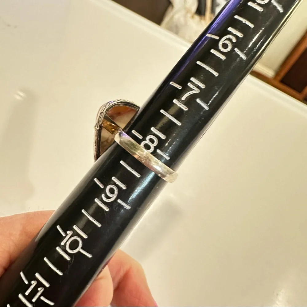 Heart-Shaped Jasper‎ Stone Ring size 8 - Picture 5 of 5